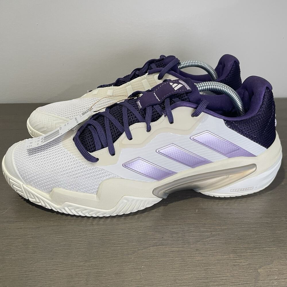 Adidas Womens Size 11 Shoes NEW Tennis Barricade 13 Core Purple White JR7814